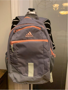 Women's Adidas Gray & Pink Backpack One Size